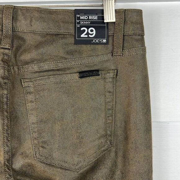 NWT Joe’s Jeans Coated Denim Mid-Rise Skinny in Montana Size 29 - Picture 10 of 14
